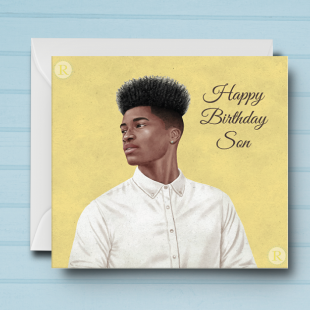 Black Boy Birthday Card A